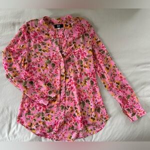Kut from the Kloth Pink Floral Blouse